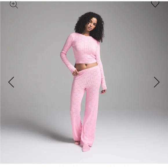 ルームウェア・パジャマ SKIMS LOGO POINTELLE STRAIGHT LEG PANT